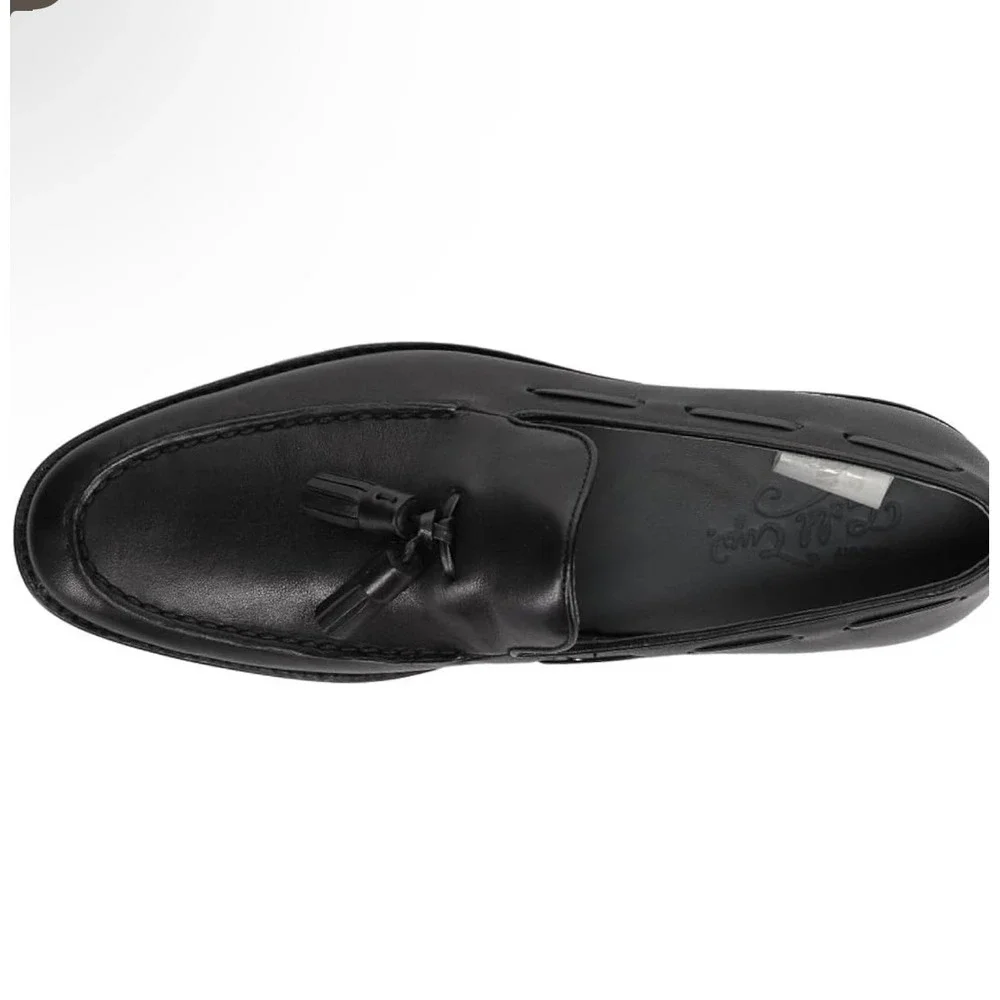 Sperry Mens STS19279 Debonair Black Leather Tassel Loafer Shoes Size 9.5